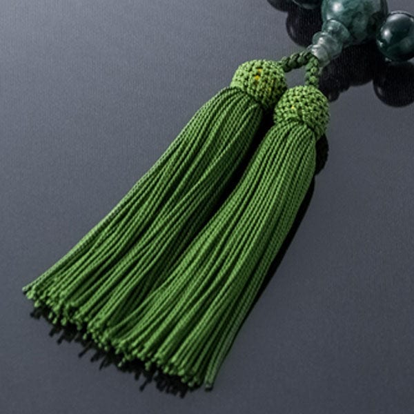 数珠 たまのお 青苔メノー12mm 緑 | お仏壇のはせがわ公式通販