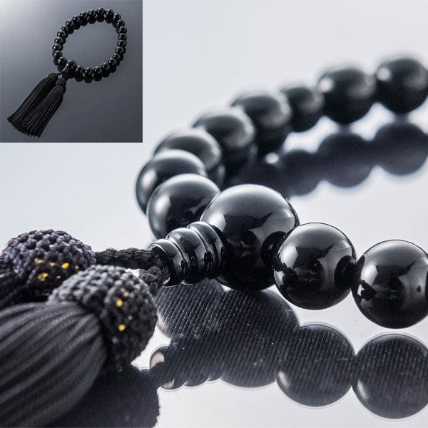 数珠 たまのお ブラックオニキス12mm 黒 | お仏壇のはせがわ公式通販
