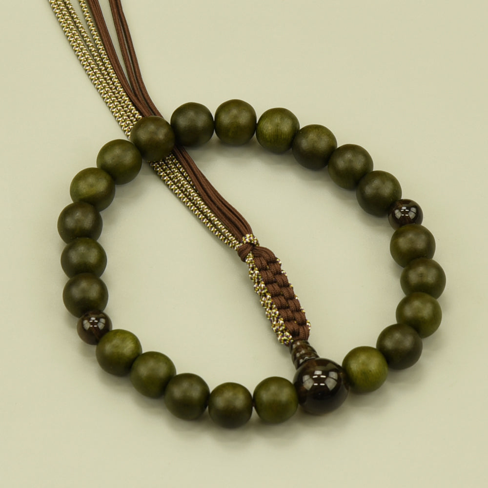 数珠 たまのお 緑檀12mm 茶水晶仕立 茶 | お仏壇のはせがわ公式通販