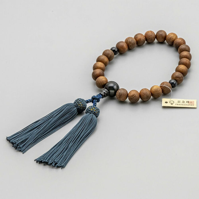 数珠 日本の木 槐 青トラメ仕立 正絹房渋鉄 | お仏壇のはせがわ公式通販