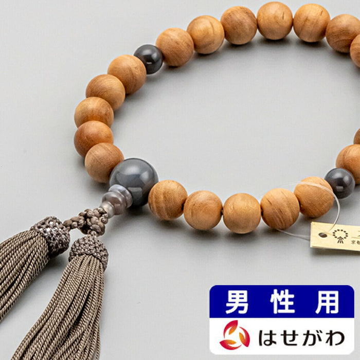 数珠 日本の木 桜 縞メノウ仕立 正絹房ネズ茶 | お仏壇のはせがわ公式通販