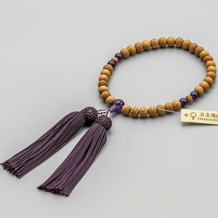 数珠 日本の木 屋久杉紫水晶正絹房紫紺 婦人 | お仏壇のはせがわ公式通販
