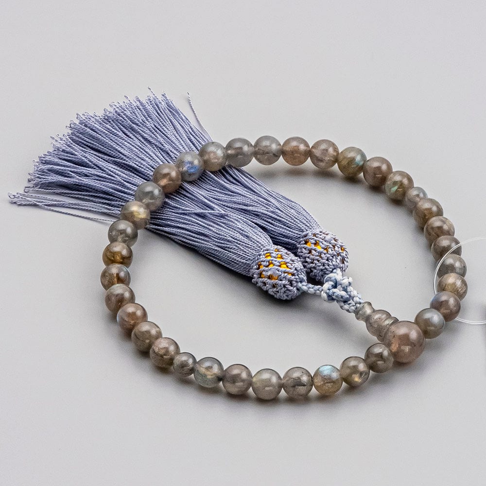 数珠 ラブラドライト 共仕立 頭付正絹弥勒房 | お仏壇のはせがわ公式通販