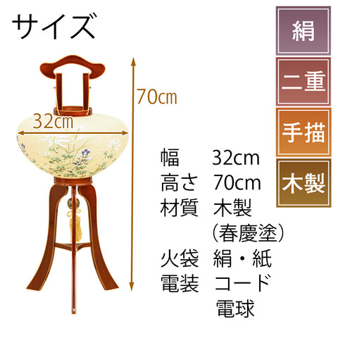 行灯 本美濃紙 本春慶 1号 | お仏壇のはせがわ公式通販