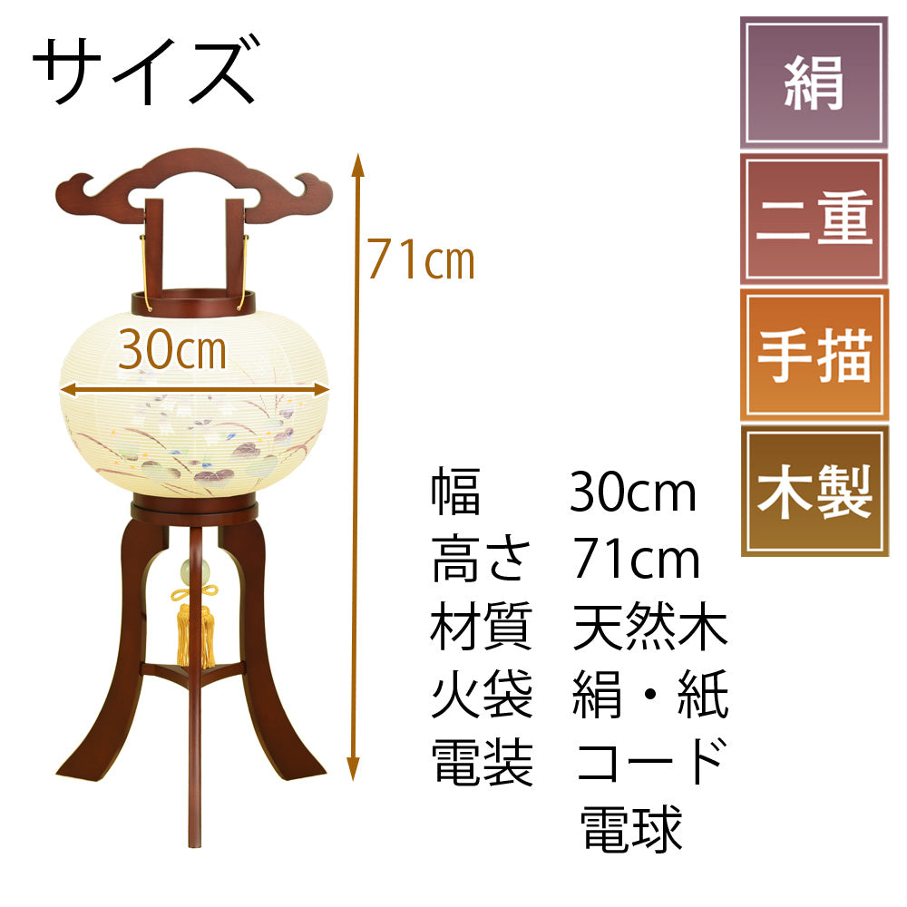 行灯 二重 桃林 10号 | お仏壇のはせがわ公式通販