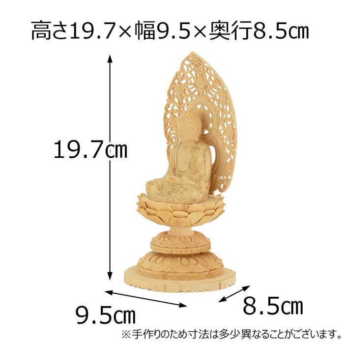 仏像 座釈迦 カヤ 丸台 金粉紋様 2.0寸 | お仏壇のはせがわ公式通販