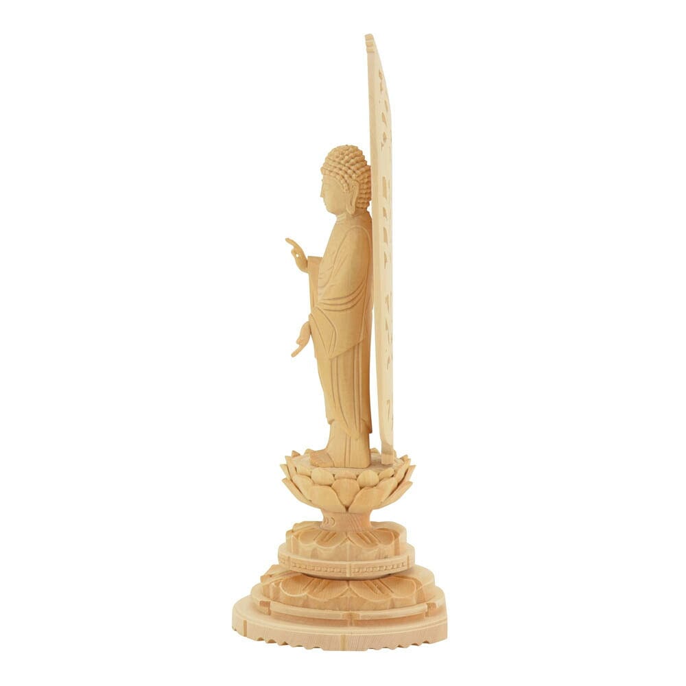 仏像 浄土 白木 丸台 3.5寸 | お仏壇のはせがわ公式通販