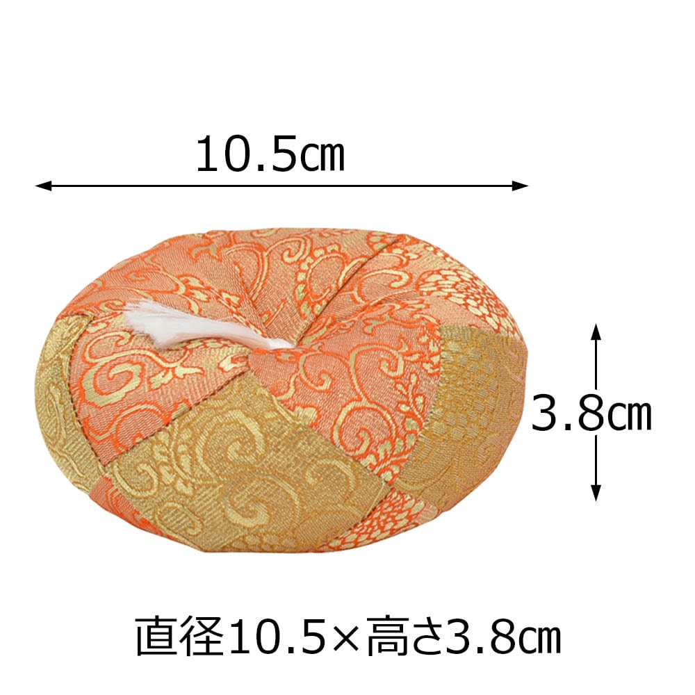 リン布団 金綴 丸型 3号 橙 | お仏壇のはせがわ公式通販