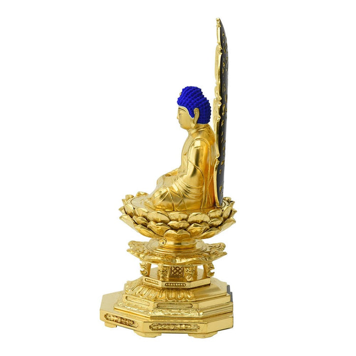 仏像 ご本尊 中七肌粉 六角台座 座釈迦 １.８寸 仏壇用 仏具 - 美術