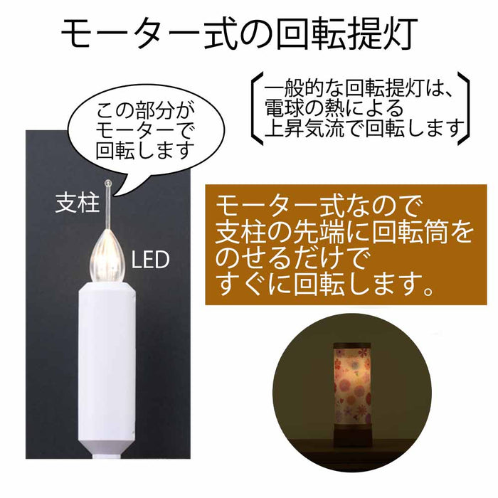 盆提灯 新型 回転 sayaka オーク LED 特徴 6