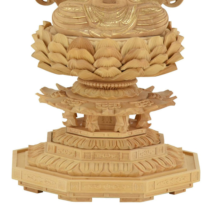仏像 座釈迦 ツゲ眼入 上彫八角 水煙金泥 2.0寸 | お仏壇のはせがわ 