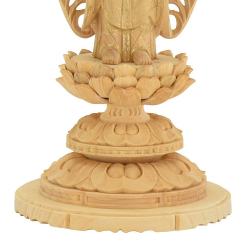 仏像 浄土 カヤ 丸台 金粉紋様 4.0寸 | お仏壇のはせがわ公式通販